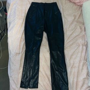 ABERCROMBIE straight leg leather pants